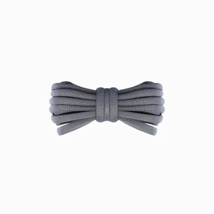 Dark grey Brooks Addiction Walker 2 replacement laces, oval laces by Kicks Shoelaces.