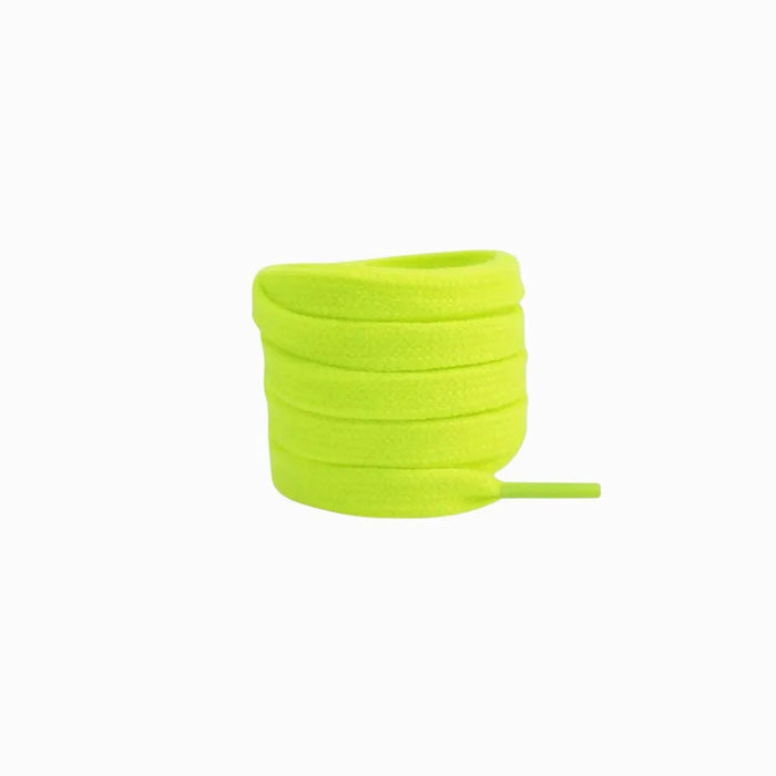 Fluorescent Green / 100 CM / 39 IN / Flat Shoelaces 8mm Wide