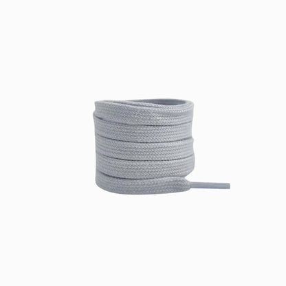 Grey / 100 CM / 39 IN / Flat Shoelaces 8mm Wide