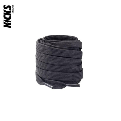 Dark Grey flat replacement laces for Nike Dunks shoes and sneakers by Kicks Shoelaces