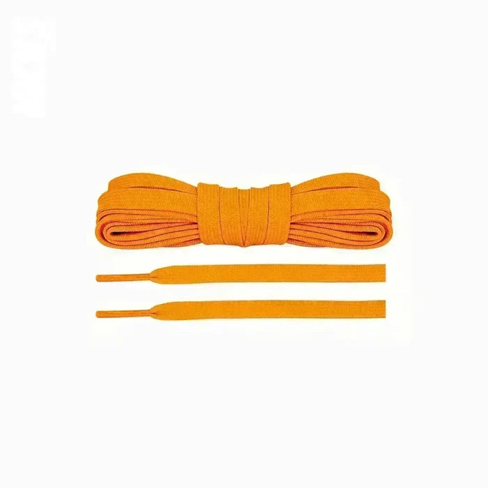 Orange / 120 CM / 47 IN / Flat Shoes Laces | 8mm Wide