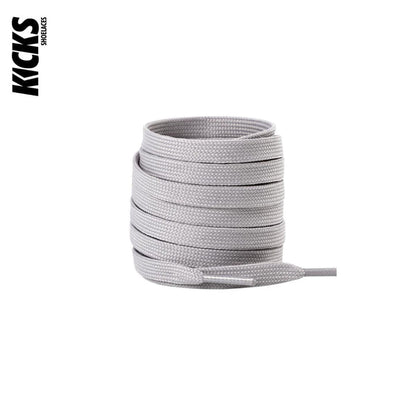 Light Grey / 100 CM / 39 IN / Flat Shoe Laces | 8mm Wide