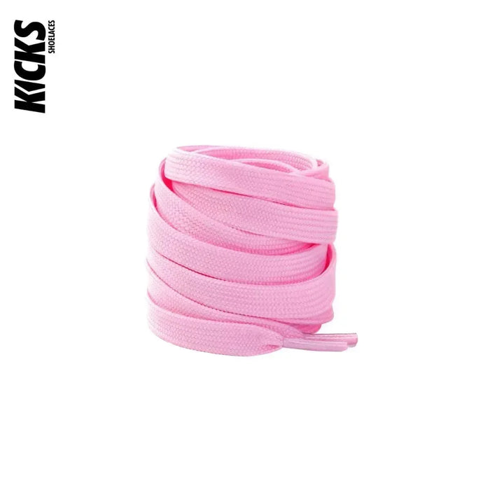Pink / 100 CM / 39 IN / Flat Laces | 9mm wide