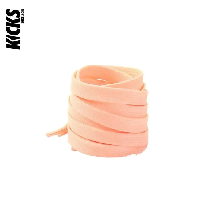 Peach / 100 CM / 39 IN / Flat Laces | 9mm wide