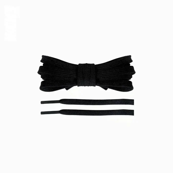 Black replacement laces for Nike Free Run 5 sneakers by Kicks Shoelaces.