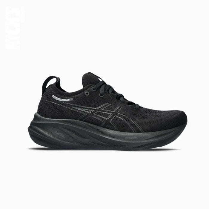Asics GEL-NIMBUS 26 replacement laces by Kicks Shoelaces, flat, comfortable laces designed for premium running shoes, available in multiple lengths and color options.