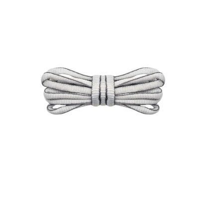 White Grey Trim / 120 CM / 47 IN / Oval Laces | 6mm Wide