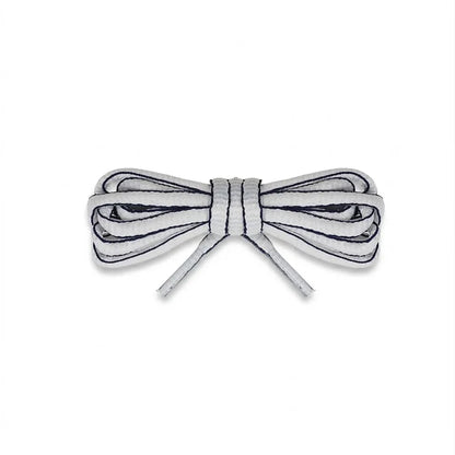 White Navy Trim / 120 CM / 47 IN / Oval Laces | 6mm Wide