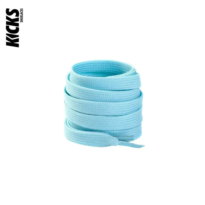 Light Blue / 100 CM / 39 IN / Flat Laces | 9mm Wide