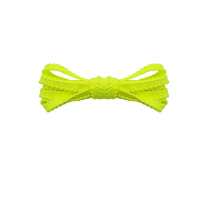 Neon yellow sawtooth laces for Asics Megablast running shoes by Kicks Shoelaces