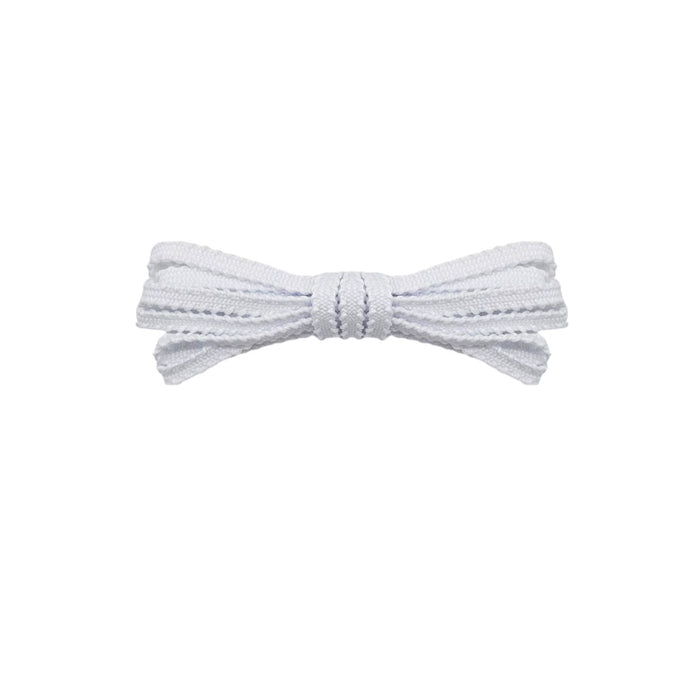 White sawtooth laces for Asics Metaspeed Ray running shoes by Kicks Shoelaces
