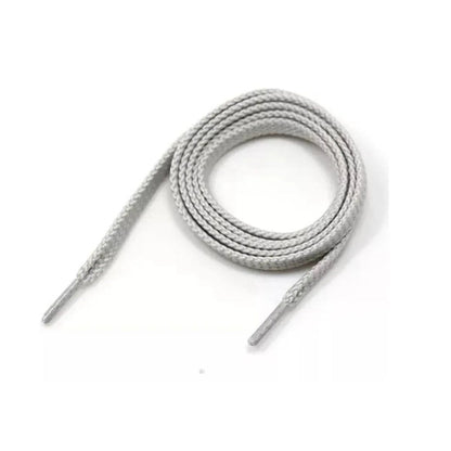 White Grey / 100 CM / 39 IN / Flat Shoe Laces | 8mm Wide