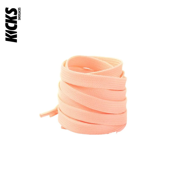 Peach / 100 CM / 39 IN / Flat Shoe Laces | 8mm Wide