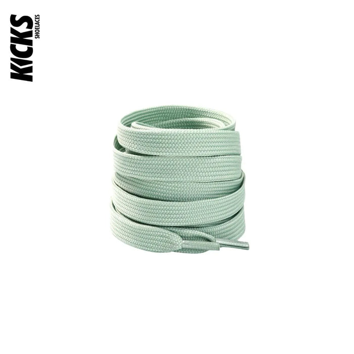 Pastle Green / 100 CM / 39 IN / Flat Shoe Laces | 8mm Wide