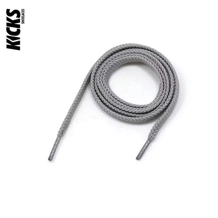 Light Grey / 100 CM / 39 IN / Flat Laces | 8mm Wide