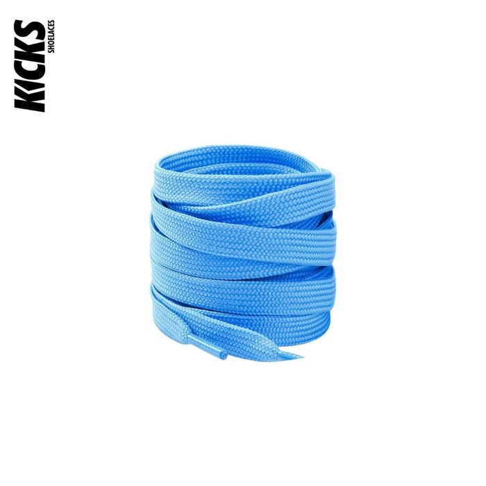 Sky blue flat replacement laces for Nike Dunks shoes and sneakers by Kicks Shoelaces
