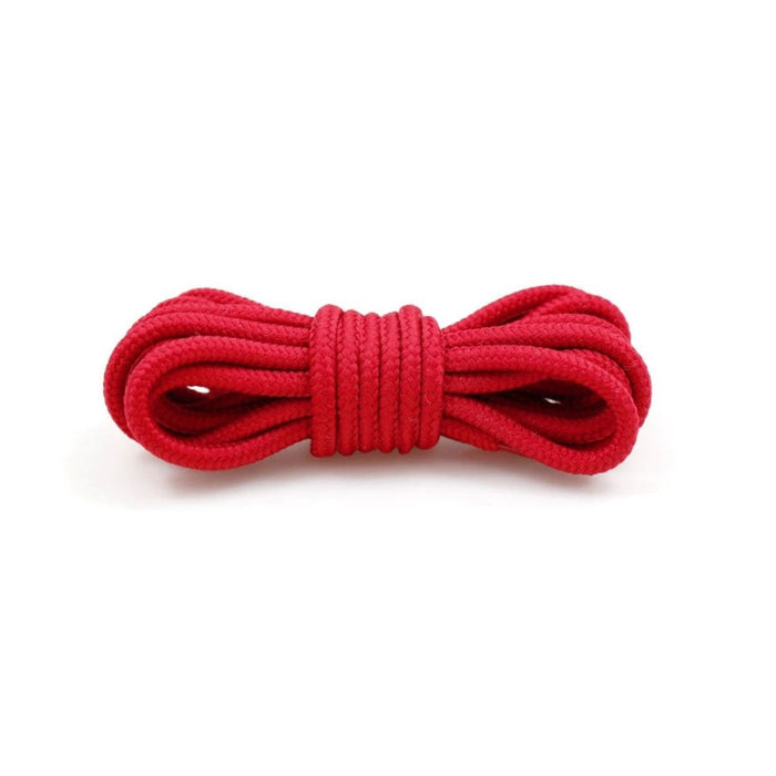 Red replacement laces for Nike Air Bakin sneakers, round shoelaces by Kicks Shoelaces