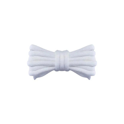 White replacement thick oval shoelaces shoes and sneakers