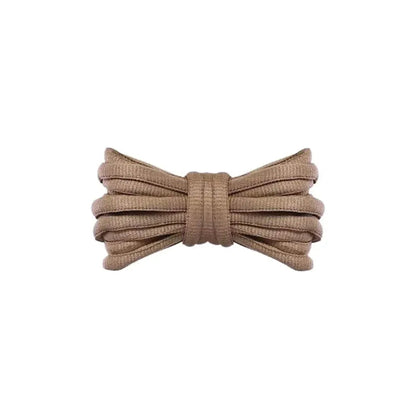 Brown replacement thick oval shoelaces shoes and sneakers