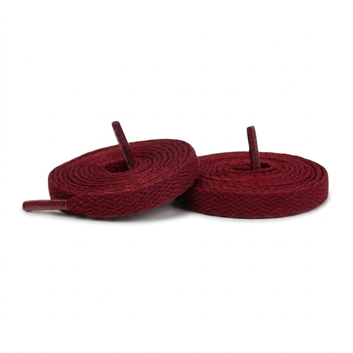 Wine Red / 100 CM / 39 IN / Flat Laces | 8mm Wide