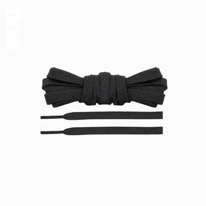 Black replacement laces for Adidas ultrarun 5 sneakers by Kicks Shoelaces