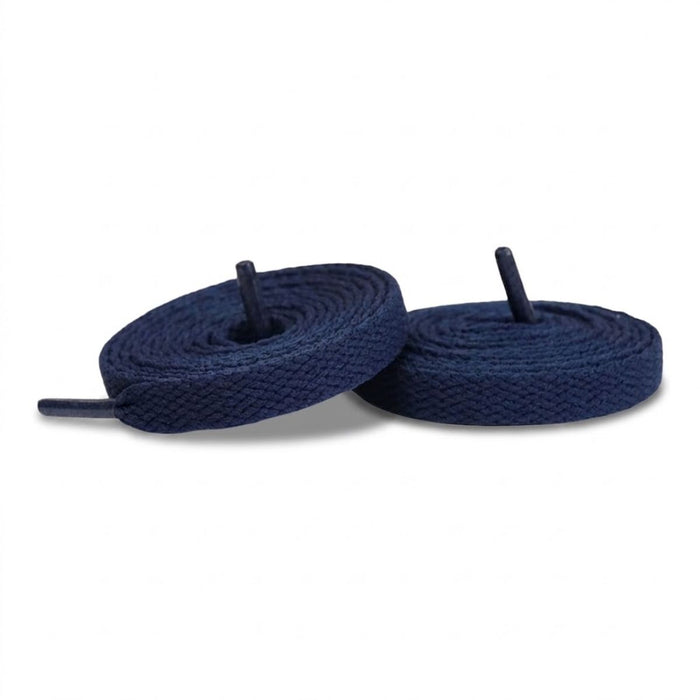 Navy Blue / 100 CM / 39 IN / Flat Shoelaces | 8mm Wide