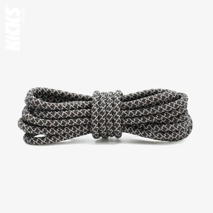 Dark Grey Replacement Reflective Rope Shoe Laces for Yeezy Sneakers by Kicks Shoelaces
