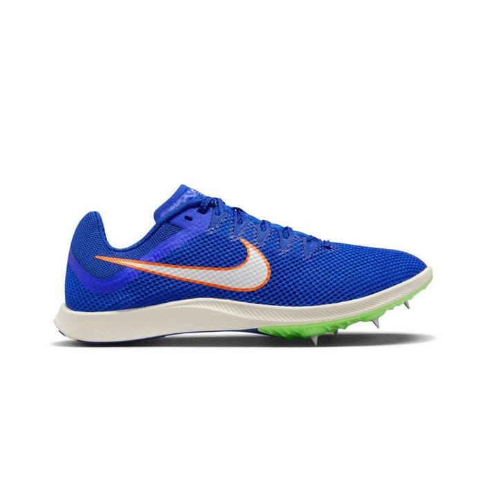 Blue sawtooth shoelaces for Nike Zoom Rival Distance Track Spikes by Kicks Shoelaces