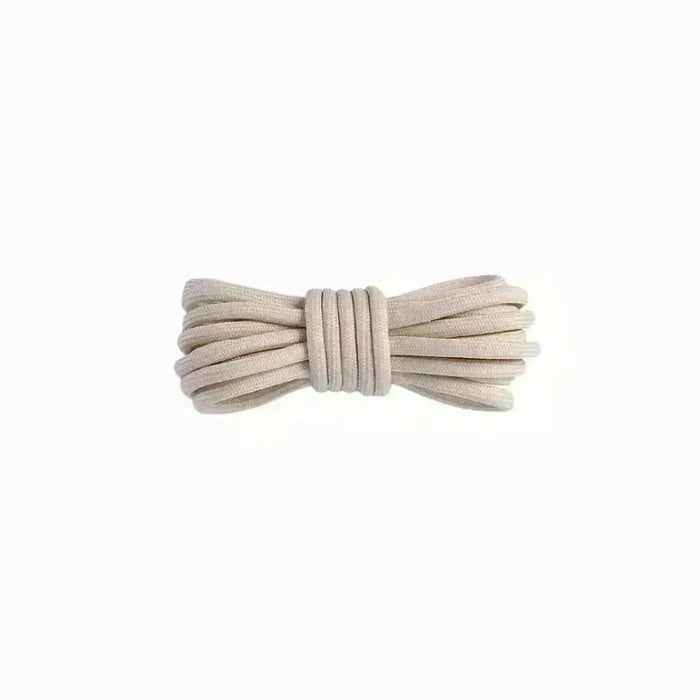 Beige replacement rope laces for Yeezy 350 Onyx sneakers by Kicks Shoelaces.