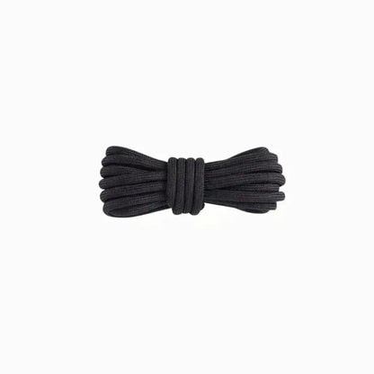 Charcoal replacement rope laces for Yeezy 350 Zebra sneakers by Kicks Shoelaces.