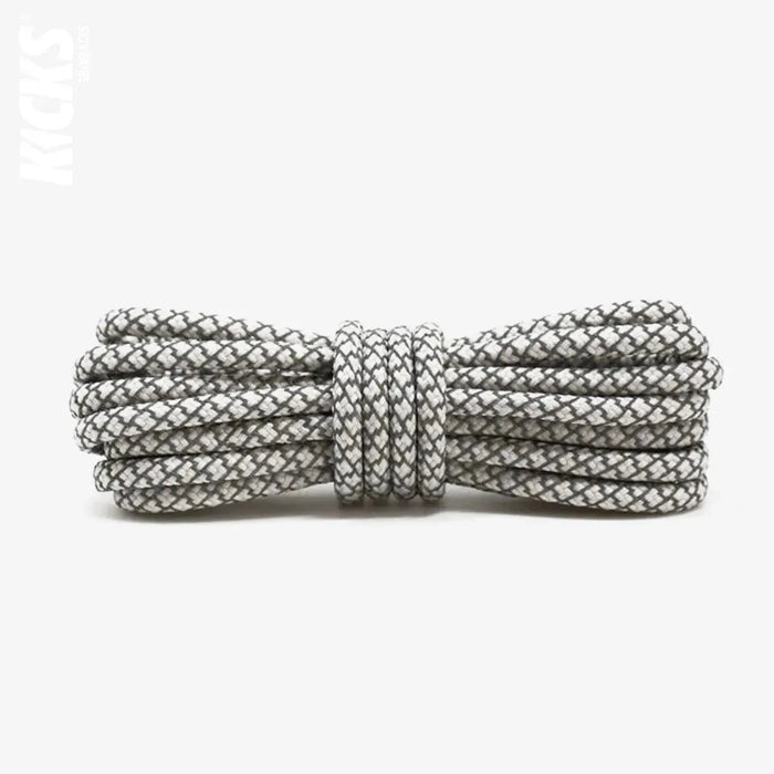 Light Grey Replacement Reflective Rope Shoe Laces for Yeezy Sneakers by Kicks Shoelaces