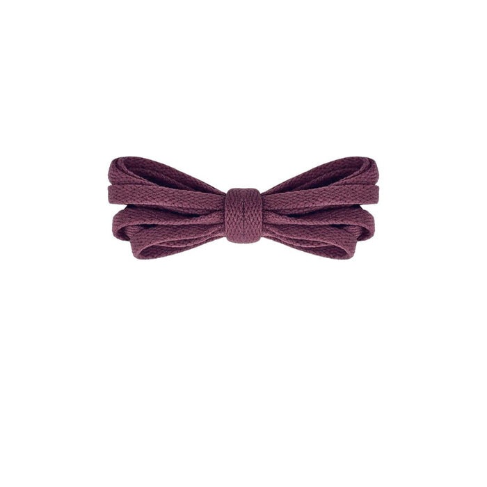 Burgundy retro thin flat laces, classic replacement shoe laces for sneakers by Kicks Shoelaces
