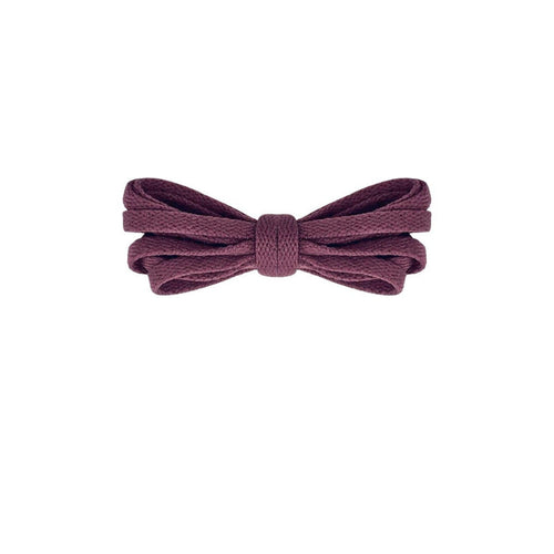 Burgundy retro thin flat laces, classic replacement shoe laces for sneakers by Kicks Shoelaces