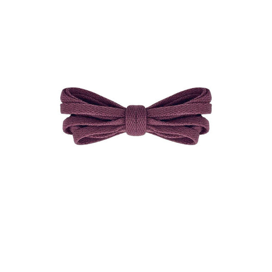 Burgundy retro thin flat laces, classic replacement shoe laces for sneakers by Kicks Shoelaces