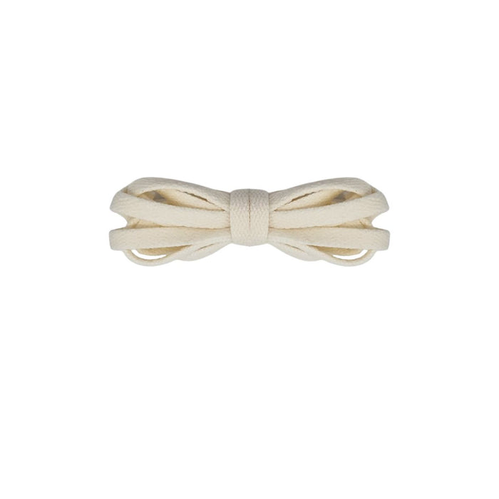 Light beige retro thin flat laces, classic replacement shoe laces for sneakers by Kicks Shoelaces