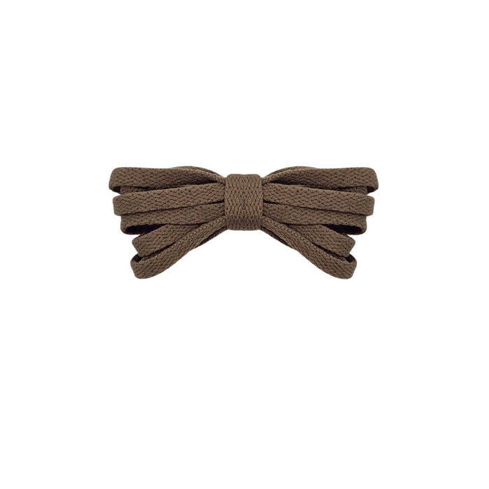 Earth brown retro thin flat laces, classic replacement shoe laces for sneakers by Kicks Shoelaces