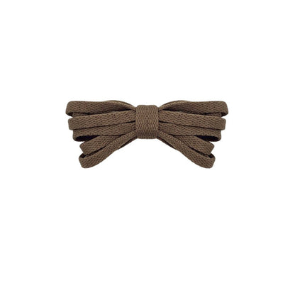 Earth brown retro thin flat laces, classic replacement shoe laces for sneakers by Kicks Shoelaces