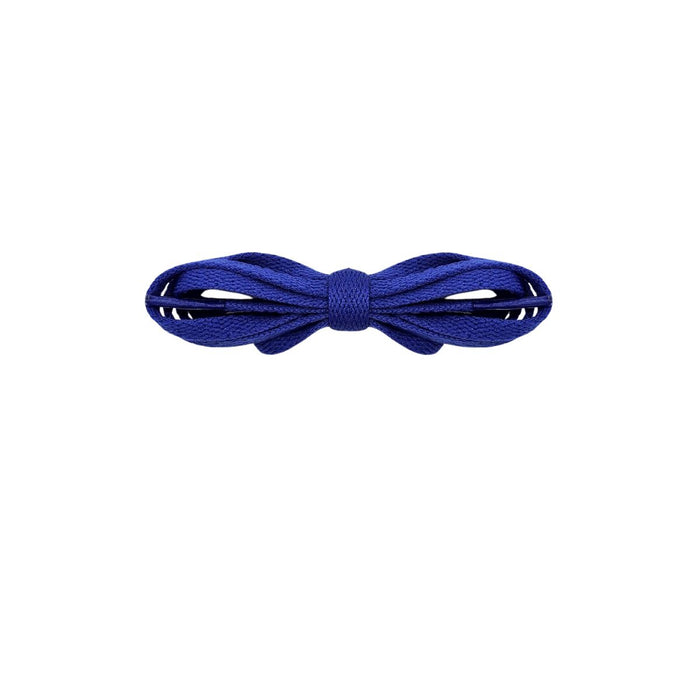 Royal blue retro thin flat laces, classic replacement shoe laces for sneakers by Kicks Shoelaces