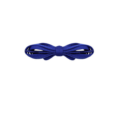 Royal blue retro thin flat laces, classic replacement shoe laces for sneakers by Kicks Shoelaces