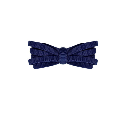 Navy blue retro thin flat laces, classic replacement shoe laces for sneakers by Kicks Shoelaces