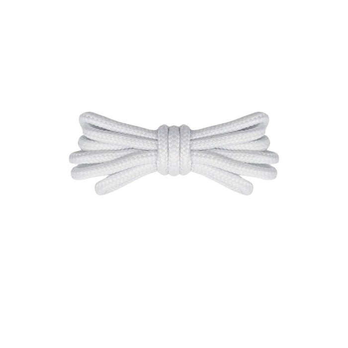 White Round Rope Laces for Sneakers, Thick Durable Shoelaces, Jordan 11 Retro Style by Kicks Shoelaces.
