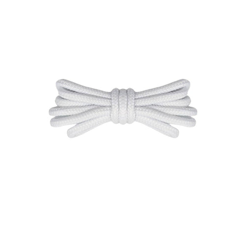 White Round Rope Laces for Sneakers, Thick Durable Shoelaces, Jordan 11 Retro Style by Kicks Shoelaces.