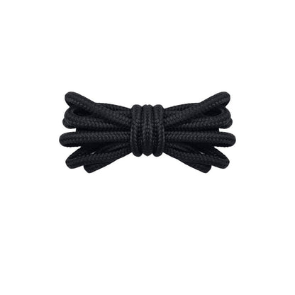 Black Round Rope Laces for Sneakers, Thick Durable Shoelaces, Jordan 11 Retro Style by Kicks Shoelaces.