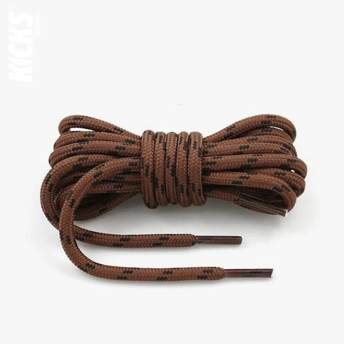 Deep Brown and Black / 100 CM / 39 IN / Round Shoe Laces | 4 mm
