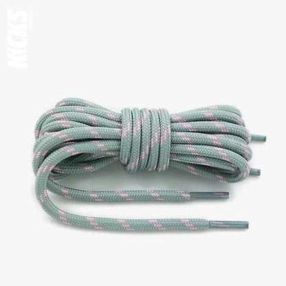 Light Grey and Pink / 100 CM / 39 IN / Round Shoe Laces | 4 mm