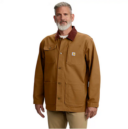 RUGGED FLEX® DUCK LOOSE FIT CHORE COAT-1 WARM RATING - CARHARTT BROWN