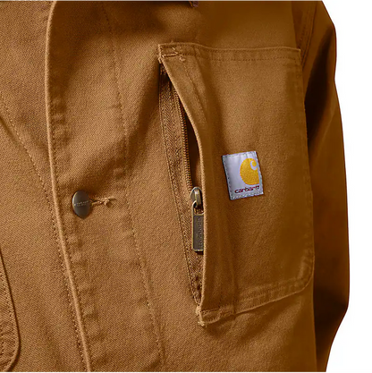 RUGGED FLEX® DUCK LOOSE FIT CHORE COAT-1 WARM RATING - CARHARTT BROWN