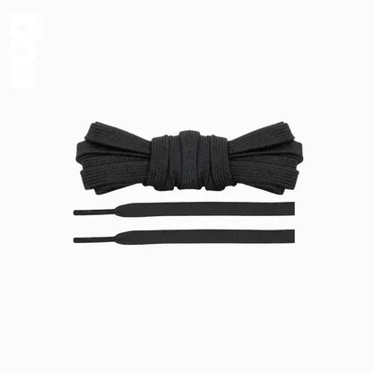 Black Jordan 1 replacement laces, premium flat shoelaces designed for a stylish fit and authentic look by Kicks Shoelaces.