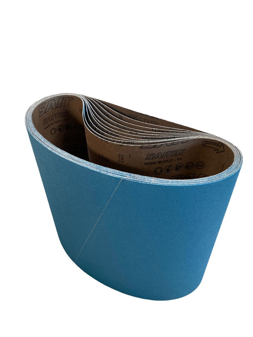 Sait 250mm X 750mm Zirconia Cloth Backed Sanding Belts (10 Pack)