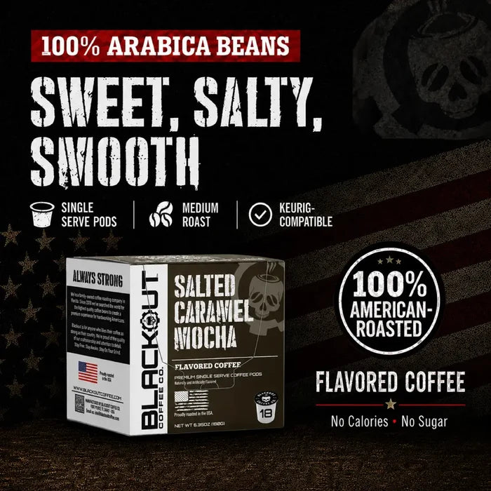 SALTED CARAMEL MOCHA FLAVORED COFFEE PODS 18CT
